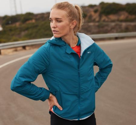 Hoka One One Hybrid Run Jacket Mulher - Jaqueta Azuis | PT-aIghy7K